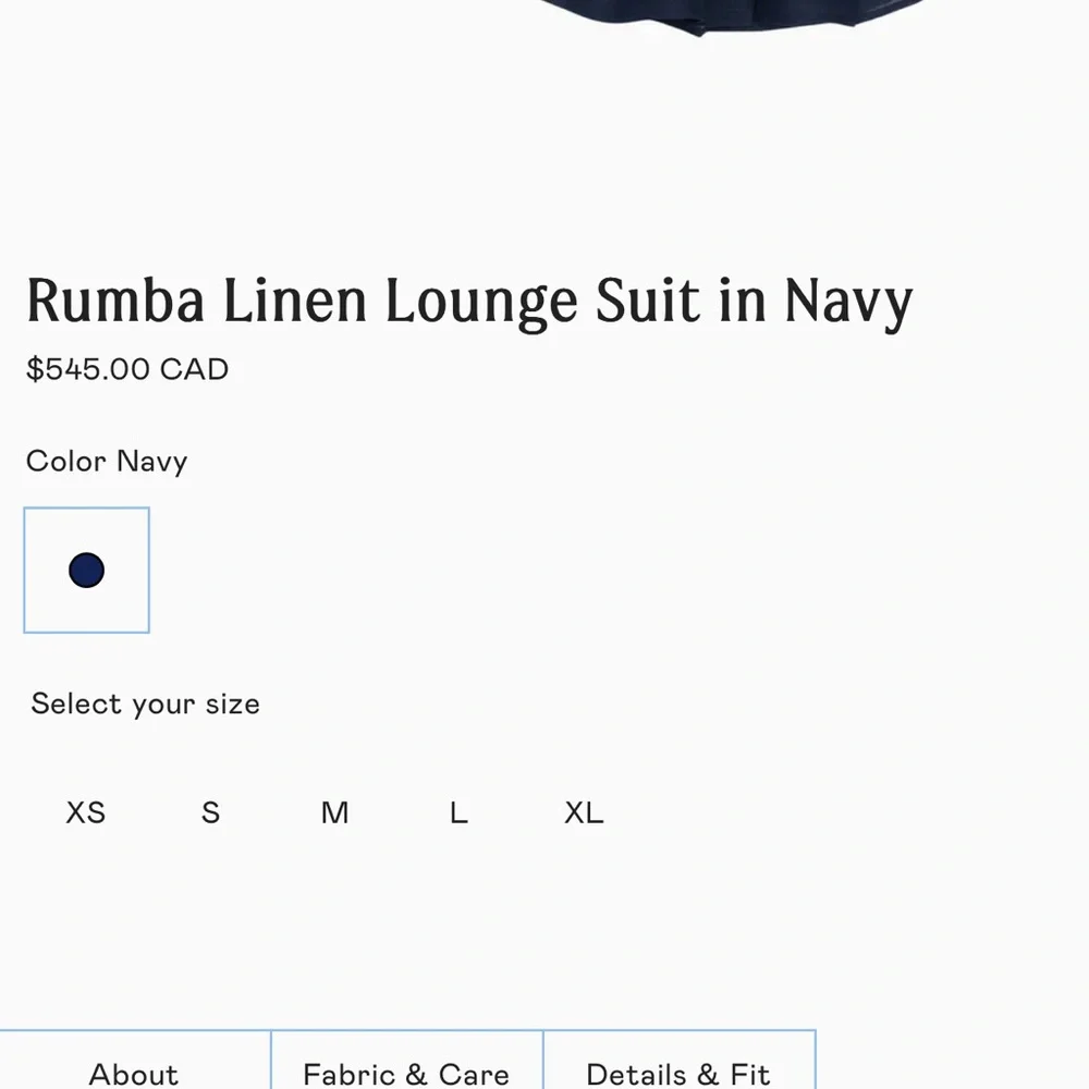 NWOT Sleeper Rumba Linen Lounge Suit - Picture 12 of 12